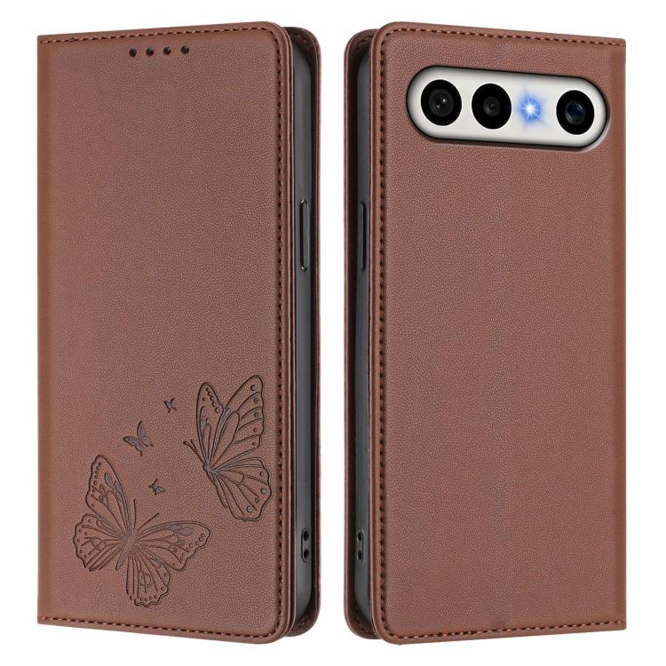 For vivo S30 Pro mini 5G Strong Magnetic Dual Butterfly RFID Vegan Leather Phone Case