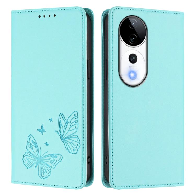 For vivo V40 5G / V40 Pro 5G Global Strong Magnetic Dual Butterfly RFID Vegan Leather Phone Case