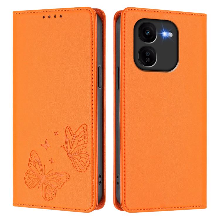 For vivo iQOO Z9x Strong Magnetic Dual Butterfly RFID Vegan Leather Phone Case