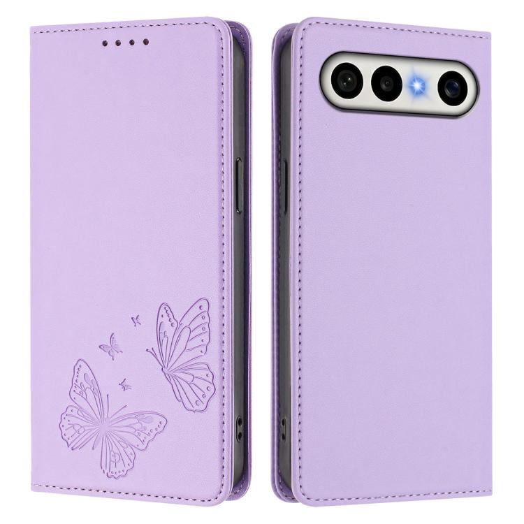 For vivo S50 Pro mini / X300 FE 5G  Russia Strong Magnetic Dual Butterfly RFID Vegan Leather Phone Case