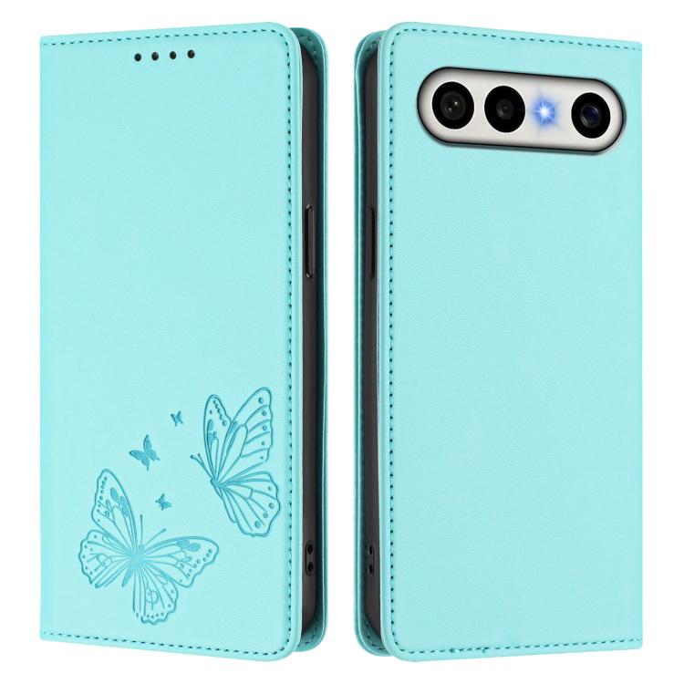 For vivo S50 Pro mini / X300 FE 5G  Russia Strong Magnetic Dual Butterfly RFID Vegan Leather Phone Case