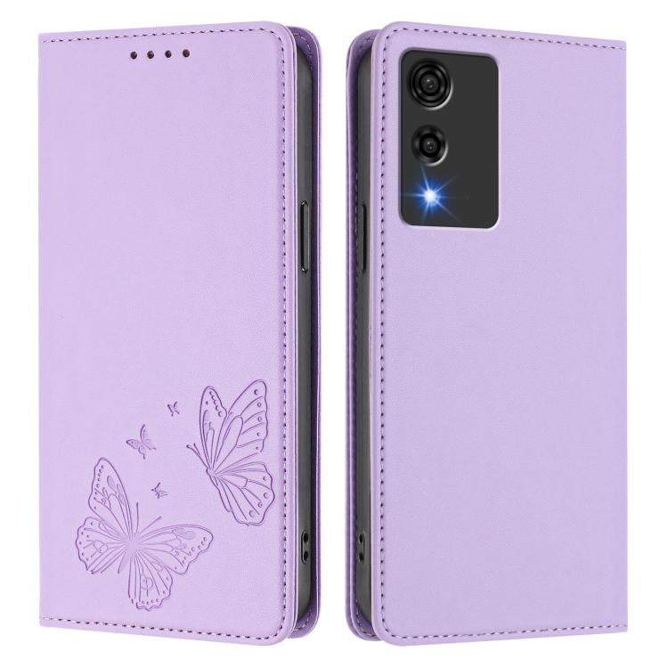 For Cubot A10 Strong Magnetic Dual Butterfly RFID Vegan Leather Phone Case