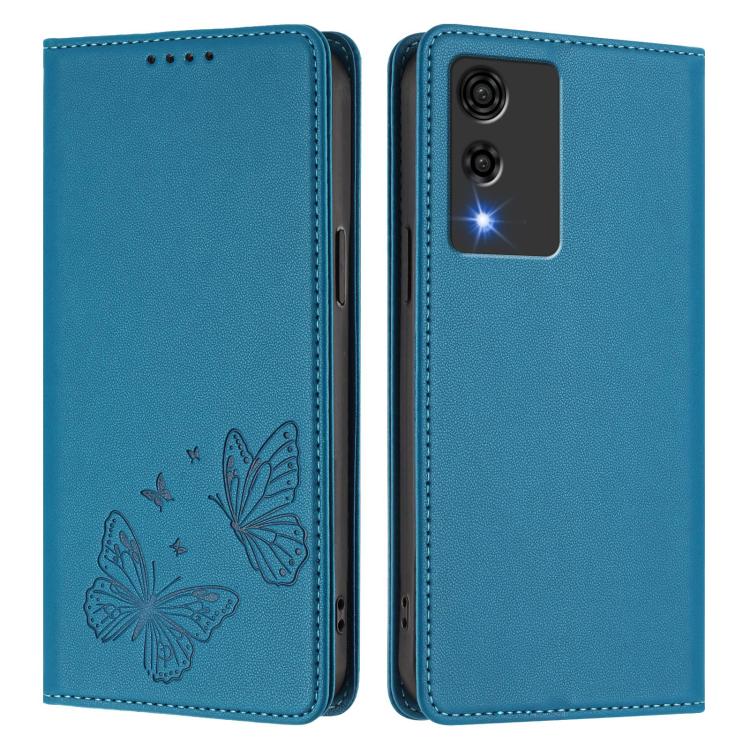 For Cubot A10 Strong Magnetic Dual Butterfly RFID Vegan Leather Phone Case