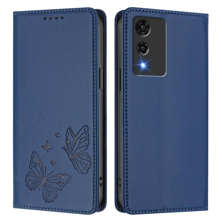 For Cubot A10 Strong Magnetic Dual Butterfly RFID Vegan Leather Phone Case