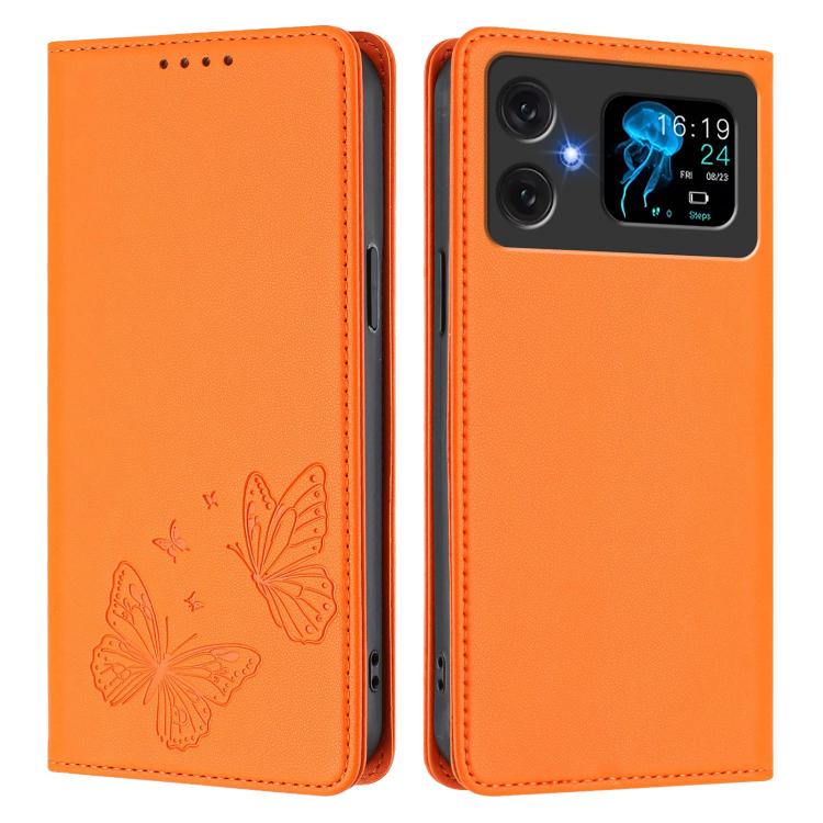 For Cubot A20 Strong Magnetic Dual Butterfly RFID Vegan Leather Phone Case