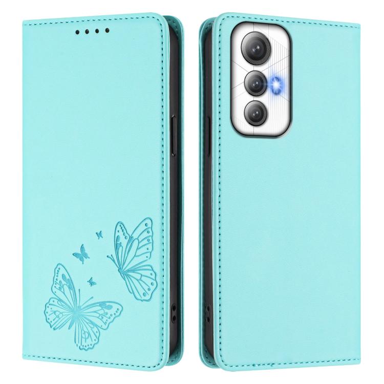 For Cubot Max 5 Strong Magnetic Dual Butterfly RFID Vegan Leather Phone Case