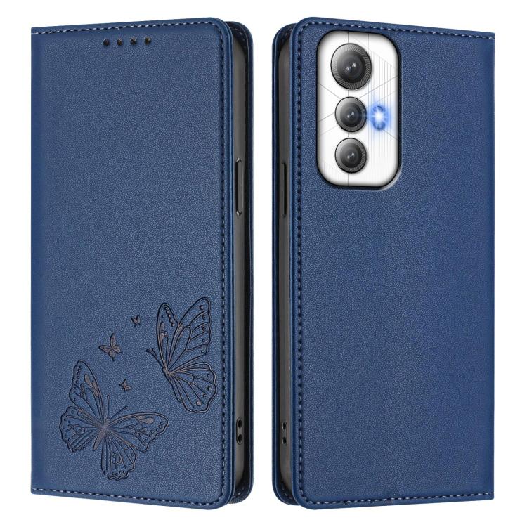 For Cubot Max 5 Strong Magnetic Dual Butterfly RFID Vegan Leather Phone Case