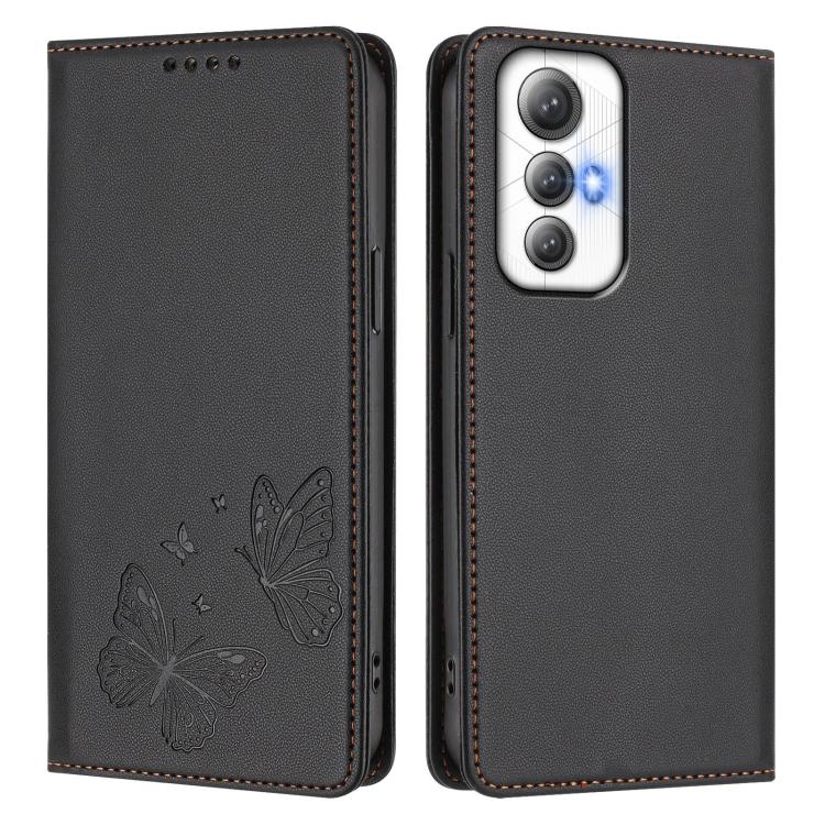 For Cubot Max 5 Strong Magnetic Dual Butterfly RFID Vegan Leather Phone Case