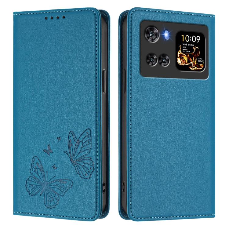 For Cubot X100 Strong Magnetic Dual Butterfly RFID Vegan Leather Phone Case