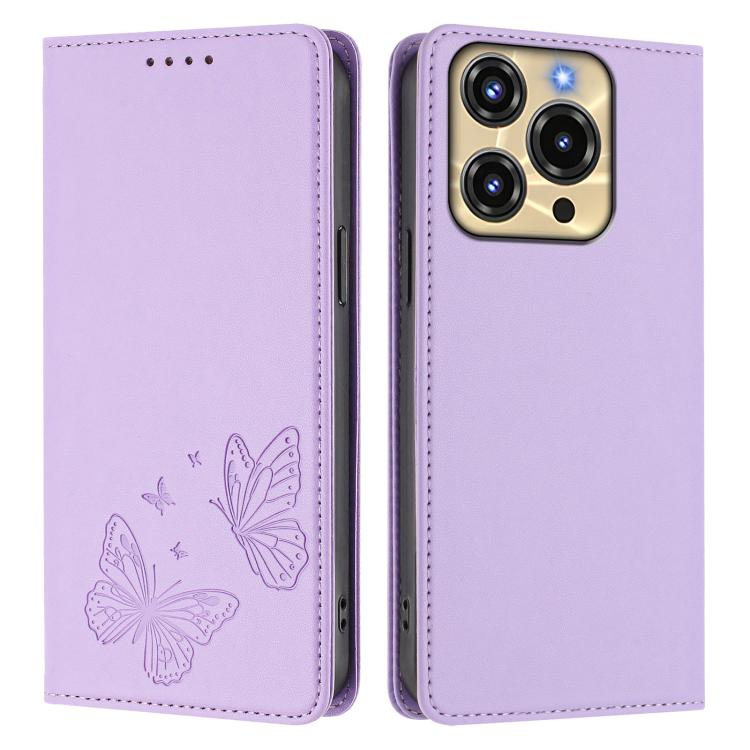 For Oukitel C69 Strong Magnetic Dual Butterfly RFID Vegan Leather Phone Case