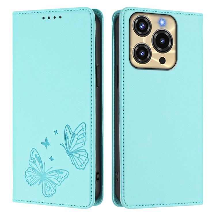 For Oukitel C69 Strong Magnetic Dual Butterfly RFID Vegan Leather Phone Case