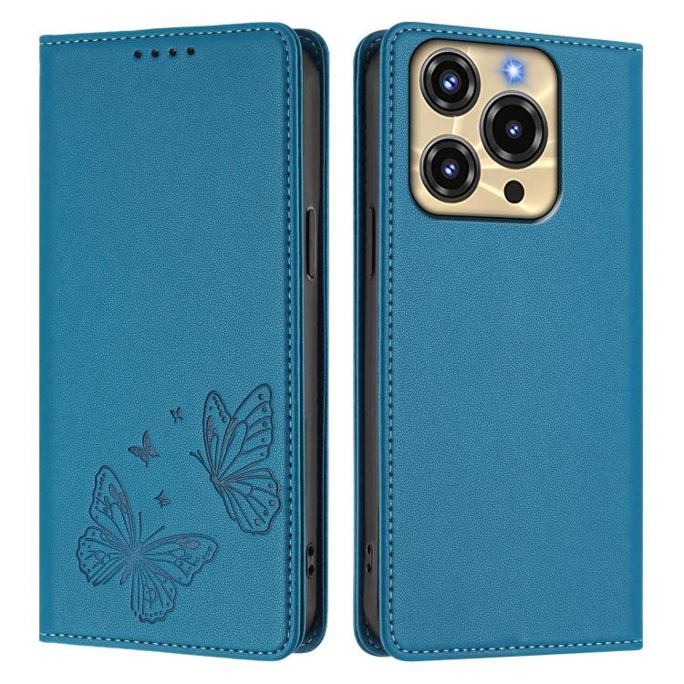 For Oukitel C69 Strong Magnetic Dual Butterfly RFID Vegan Leather Phone Case