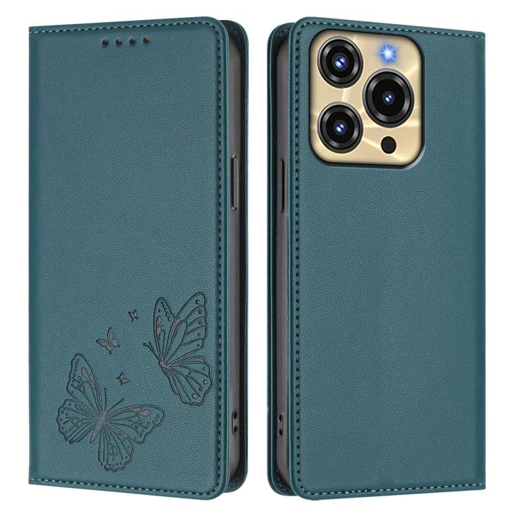 For Oukitel C69 Strong Magnetic Dual Butterfly RFID Vegan Leather Phone Case