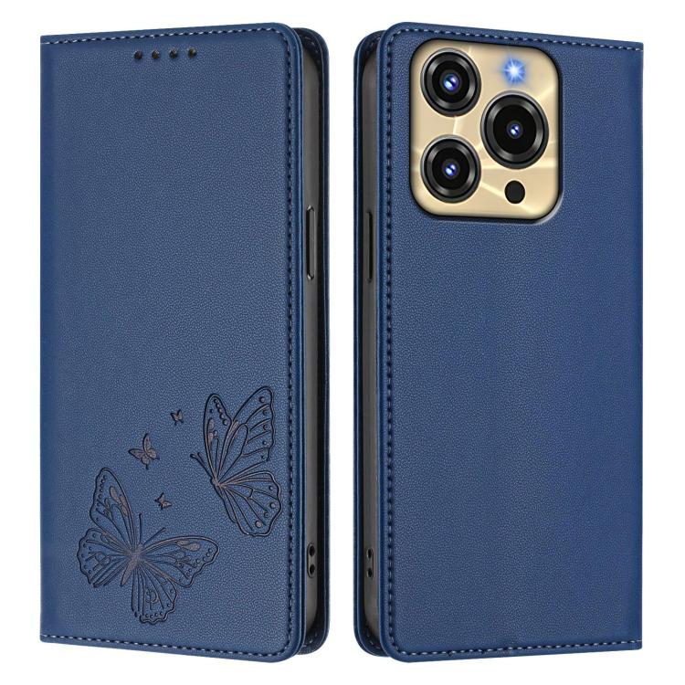 For Oukitel C69 Strong Magnetic Dual Butterfly RFID Vegan Leather Phone Case