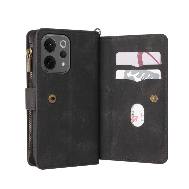 For vivo V70 5G / V70 Elite 5G Skin Feel Multi Card Slots Zipper Wallet Leather Phone Case