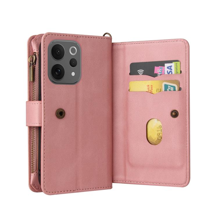 For vivo V70 5G / V70 Elite 5G Skin Feel Multi Card Slots Zipper Wallet Leather Phone Case