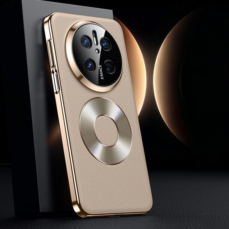 For Huawei Mate 70 Dual-Ring Magnetic Vegan Leather Phone Case