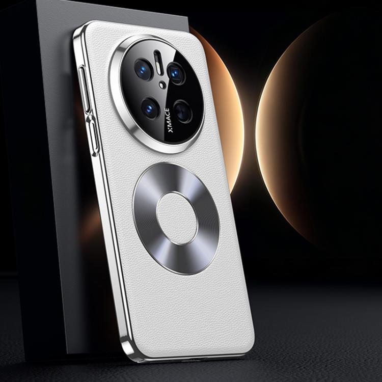 For Huawei Mate 70 Dual-Ring Magnetic Vegan Leather Phone Case