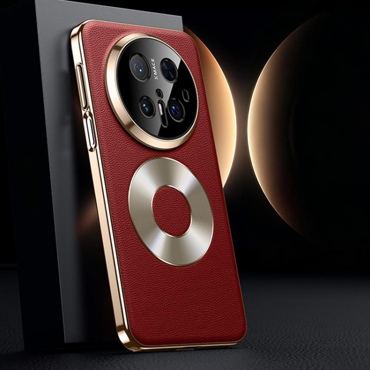 For Huawei Mate 70 Pro / 70 Pro+ Dual-Ring Magnetic Vegan Leather Phone Case