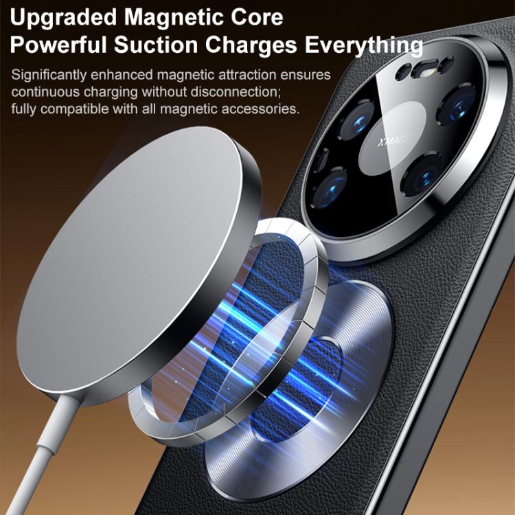 For Huawei Mate 60 Pro / 60 Pro+ Dual-Ring Magnetic Vegan Leather Phone Case