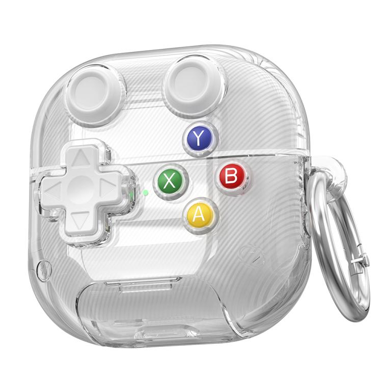 For Huawei FreeClip 2 XDcase Transparent Retro Game Console Design Earbuds Case with Holder & Stress Relief Button