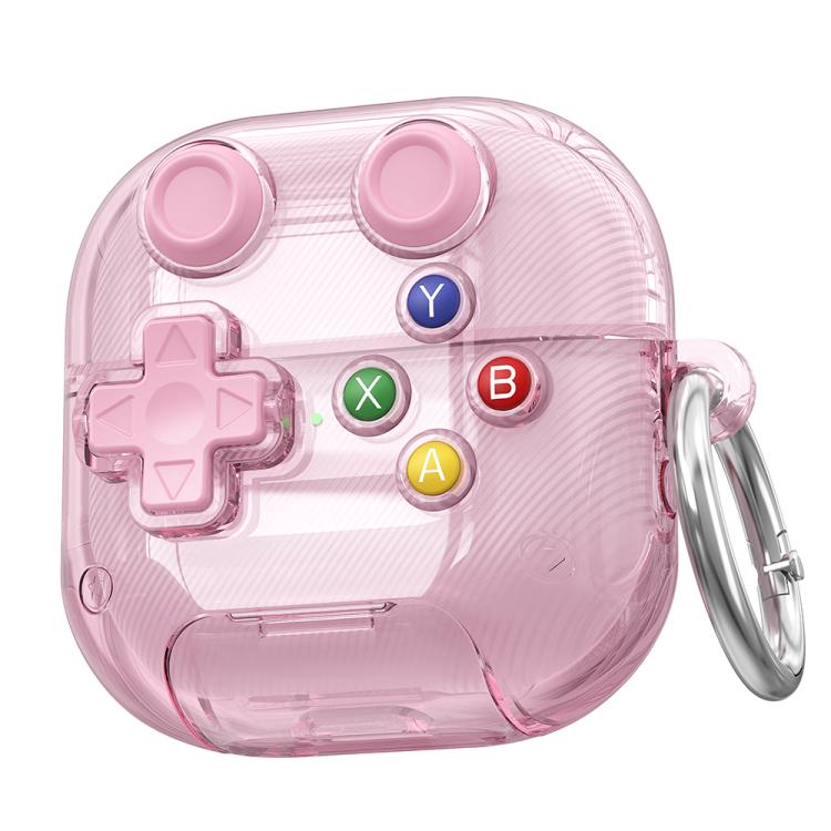 For Huawei FreeClip 2 XDcase Transparent Retro Game Console Design Earbuds Case with Holder & Stress Relief Button