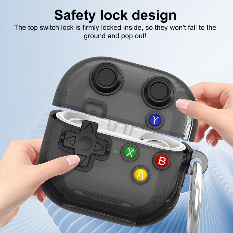 For Huawei FreeClip 2 XDcase Transparent Retro Game Console Design Earbuds Case with Holder & Stress Relief Button