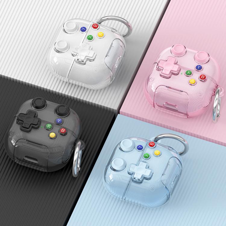 For Huawei FreeClip 2 XDcase Transparent Retro Game Console Design Earbuds Case with Holder & Stress Relief Button