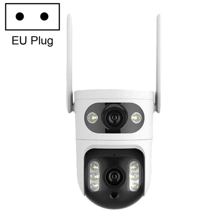 V380 2MP HD Smart Gun Ball Linkage WiFi Surveillance Camera, EU Plug - White