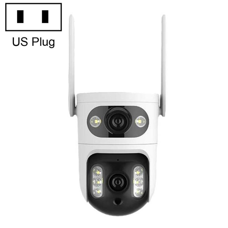 V380 2MP HD Smart Gun Ball Linkage WiFi Surveillance Camera, US Plug - White