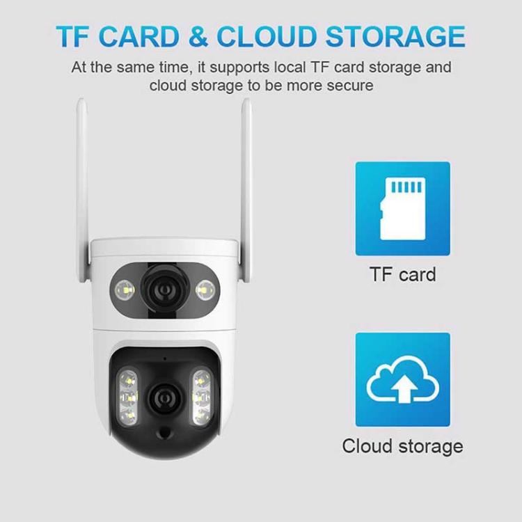 V380 2MP HD Smart Gun Ball Linkage WiFi Surveillance Camera, US Plug - White