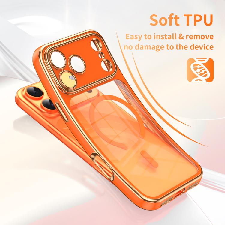 For iPhone 17 Pro Max Electroplated Dual Color TPU Detachable Lens Magnetic Shockproof Phone Case