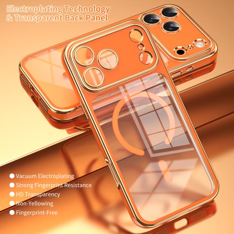For iPhone 17 Pro Electroplated Dual Color TPU Detachable Lens Magnetic Shockproof Phone Case