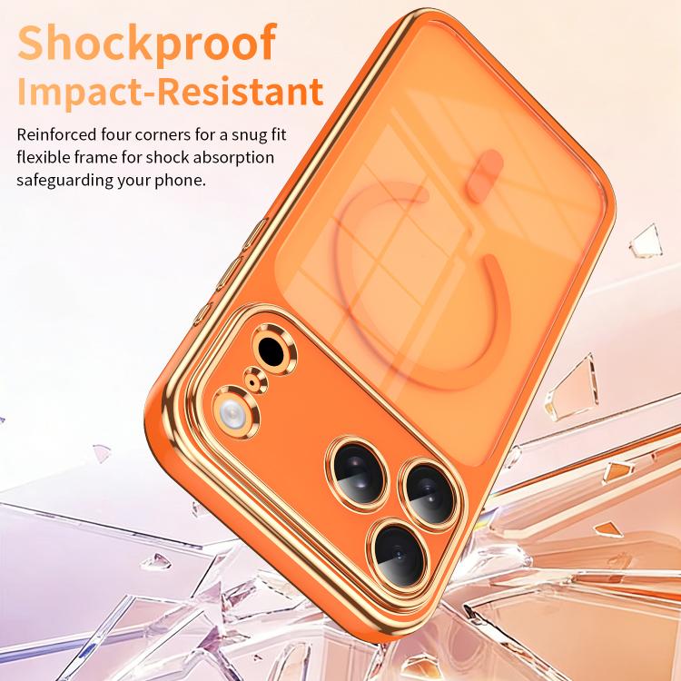 For iPhone 17 Pro Electroplated Dual Color TPU Detachable Lens Magnetic Shockproof Phone Case