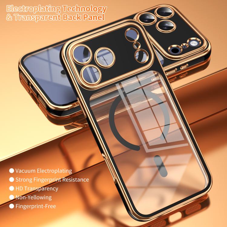 For iPhone 17 Pro Electroplated Dual Color TPU Detachable Lens Magnetic Shockproof Phone Case