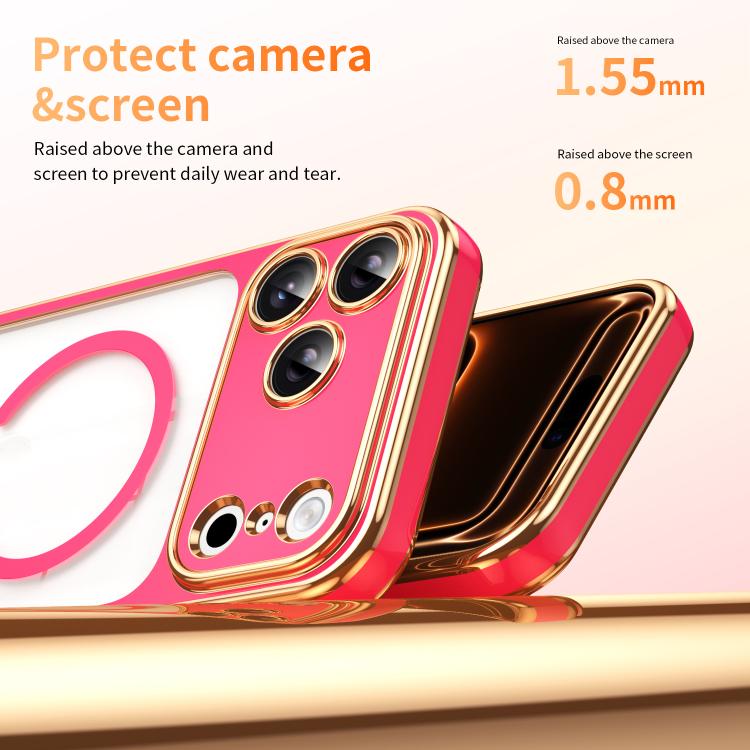 For iPhone 17 Pro Electroplated Dual Color TPU Detachable Lens Magnetic Shockproof Phone Case