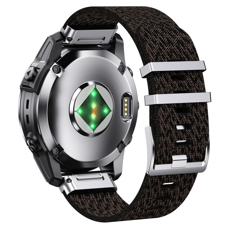 For Garmin 22mm Quick Release Watch Connector Striped Nylon Watch Band