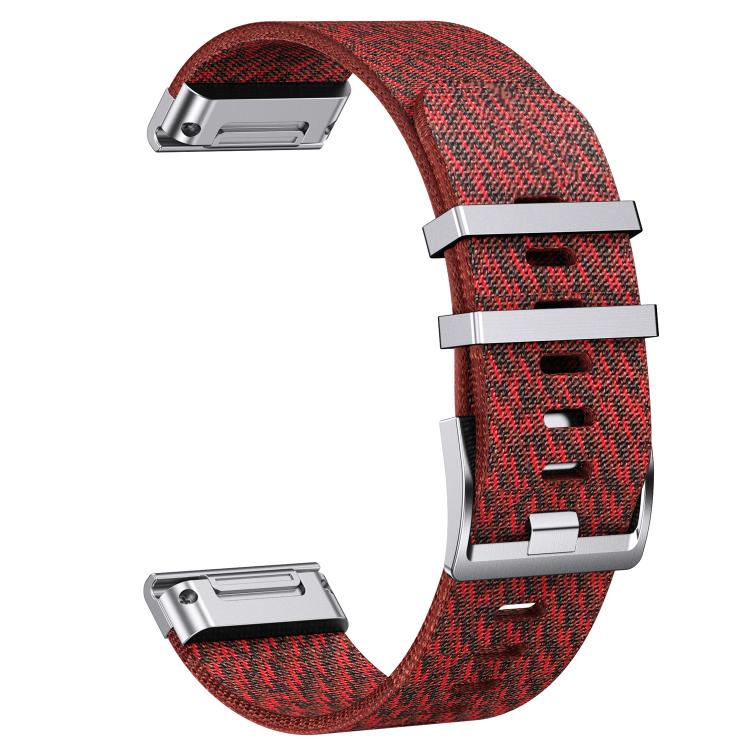For Garmin 22mm Quick Release Watch Connector Striped Nylon Watch Band