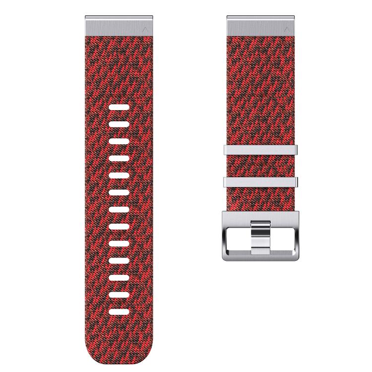 For Garmin 22mm Quick Release Watch Connector Striped Nylon Watch Band