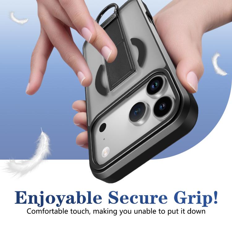 For iPhone 17 Pro Max Skin-Friendly D-Ring Holder Magnetic Shockproof Phone Case