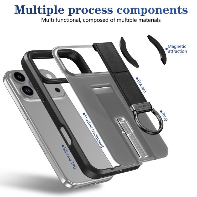 For iPhone 17 Pro Max Skin-Friendly D-Ring Holder Magnetic Shockproof Phone Case