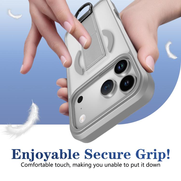 For iPhone 17 Pro Max Skin-Friendly D-Ring Holder Magnetic Shockproof Phone Case