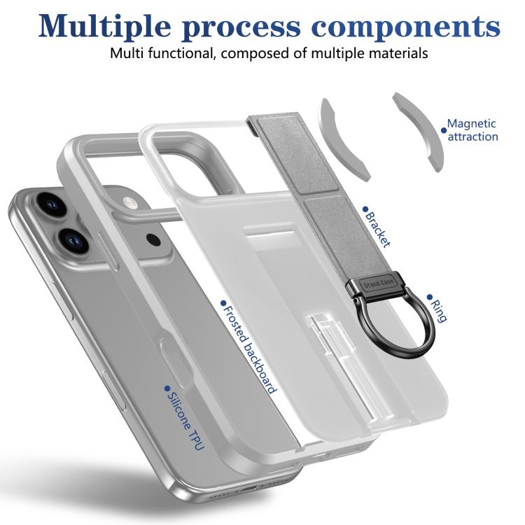 For iPhone 17 Pro Max Skin-Friendly D-Ring Holder Magnetic Shockproof Phone Case