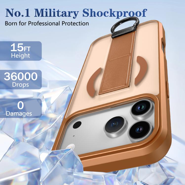 For iPhone 17 Pro Max Skin-Friendly D-Ring Holder Magnetic Shockproof Phone Case
