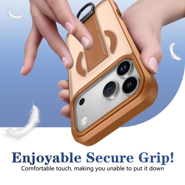 For iPhone 17 Pro Max Skin-Friendly D-Ring Holder Magnetic Shockproof Phone Case
