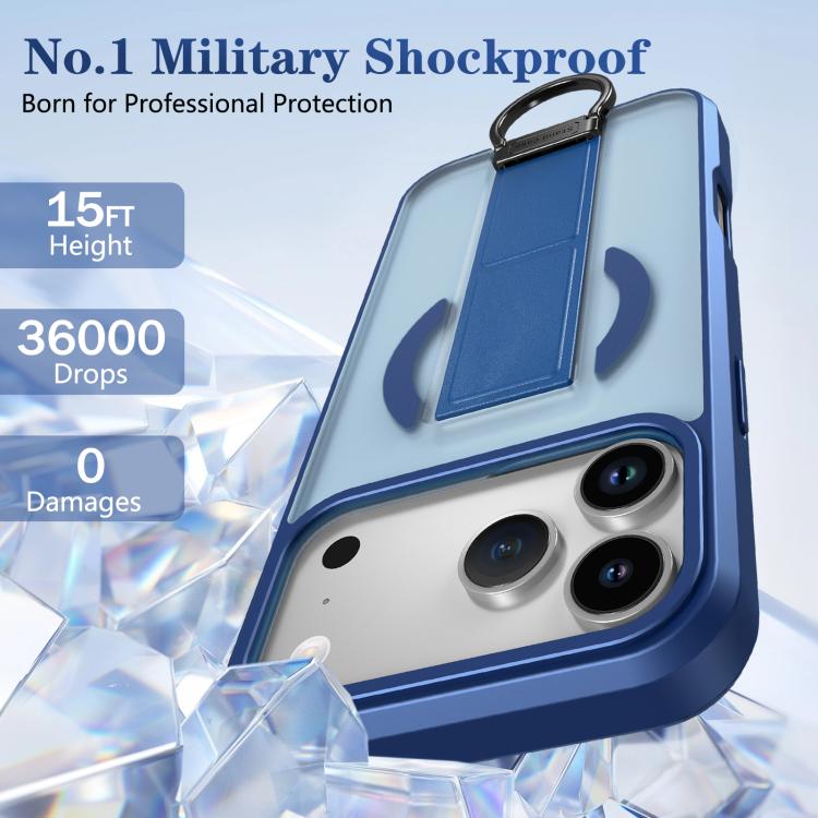 For iPhone 17 Pro Max Skin-Friendly D-Ring Holder Magnetic Shockproof Phone Case