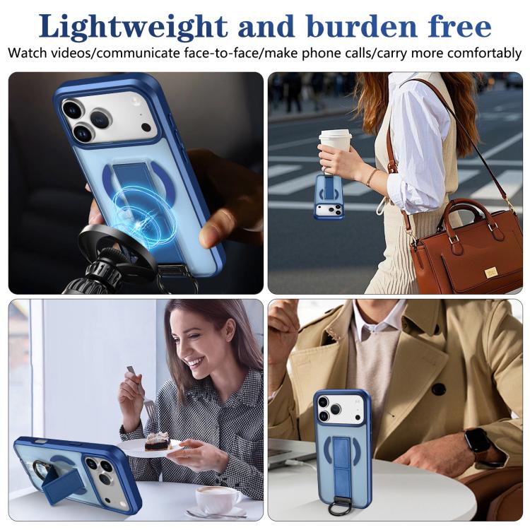 For iPhone 17 Pro Max Skin-Friendly D-Ring Holder Magnetic Shockproof Phone Case