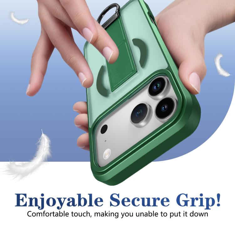 For iPhone 17 Pro Max Skin-Friendly D-Ring Holder Magnetic Shockproof Phone Case