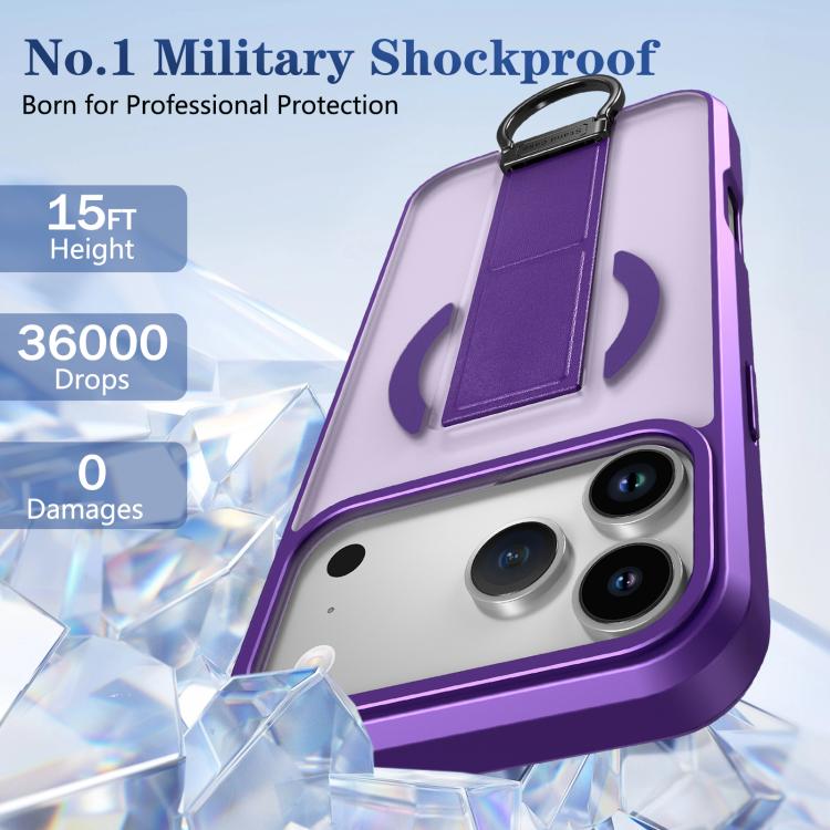 For iPhone 17 Pro Max Skin-Friendly D-Ring Holder Magnetic Shockproof Phone Case