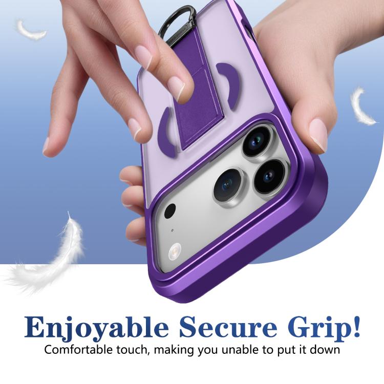For iPhone 17 Pro Max Skin-Friendly D-Ring Holder Magnetic Shockproof Phone Case